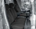 DAF LF - Komplet Miarowych Pokrowców T1+T2 (fotel kierowcy + dwuosobowa kanapa pasażera) - widok na kanapę pasażerów