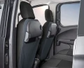 Ford Tourneo Courier - Komplet Miarowych Pokrowców Samochodowych - wycięcia na stoliki zamocowane w tylnej części foteli