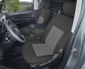 Citroen Berlingo III Van - Komplet Miarowych Pokrowców DV1+DV2 (fotel kierowcy + dwuosobowa kanapa pasażera) - złożony fotel środkowy