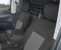 Citroen Berlingo III Van - Komplet Miarowych Pokrowców DV1+DV2 (fotel kierowcy + dwuosobowa kanapa pasażera) - złożony fotel środkowy