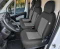 Peugeot Boxer III Furgon - Komplet Miarowych Pokrowców DV1+DV2 (fotel kierowcy + dwuosobowa kanapa pasażera)