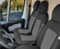 Peugeot Boxer III Furgon - Komplet Miarowych Pokrowców DV1+DV2 (fotel kierowcy + dwuosobowa kanapa pasażera) - widok foteli pasażerów