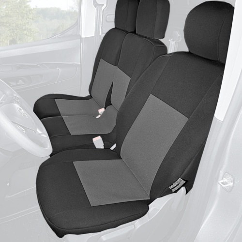 Citroen Berlingo III Van - Komplet Miarowych Pokrowców DV1+DV2 (fotel kierowcy + dwuosobowa kanapa pasażera)