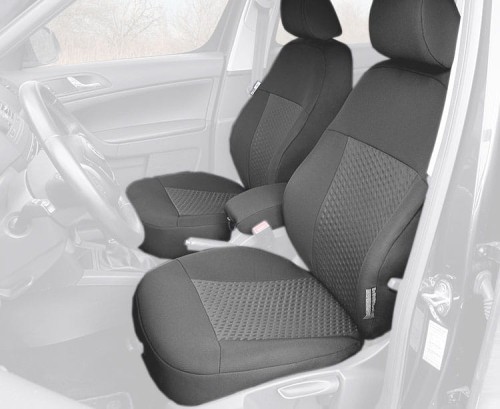 Skoda Yeti - Miarowe Pokrowce na Przednie Fotele - widok w samochodzie