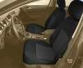 Volkswagen Golf VII - Miarowe Pokrowce na Przednie Fotele - widok w samochodzie - przód