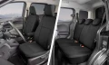 Tourneo Courier - Komplet Miarowych Pokrowców Samochodowych (przednie fotele + tylna kanapa)