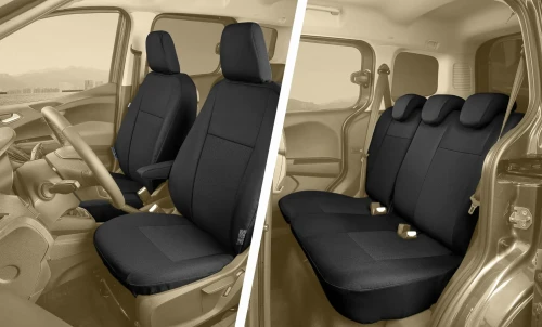 Tourneo Courier - Komplet Miarowych Pokrowców Samochodowych (przednie fotele + tylna kanapa)