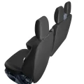 Ford Transit Custom do 06.2018 - Miarowe Pokrowce Samochodowe ze skóry ekologicznej (fotel kierowcy + 2-osobowa kanapa) - pokrowce obejmują również tylną część fotela i kanapy