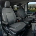 Volkswagen Transporter T7 - Miarowe Pokrowce na fotel kierowcy i pasażera (1+1) z podłokietnikami