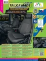 Volkswagen Transporter T7 - Miarowe Pokrowce na fotel kierowcy i pasażera (1+1) z podłokietnikami
