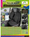 Tourneo Courier - Komplet Miarowych Pokrowców Samochodowych (przednie fotele + tylna kanapa) - etykieta