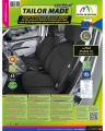 Fiat Doblo IV - Miarowe Pokrowce na Przednie Fotele 1+1 (fotel kierowcy + fotel pasażera) - etykieta