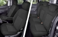 Fiat Doblo V - Miarowe Pokrowce Samochodowe na fotele i dzieloną tylna kanapę