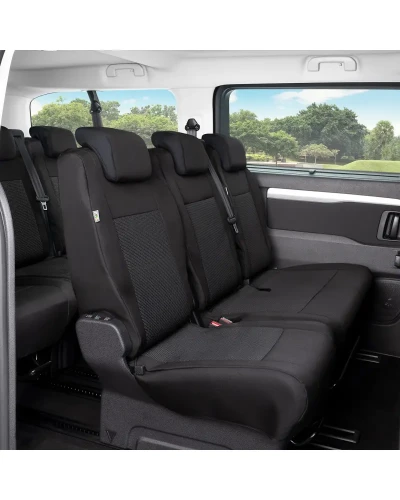 Fiat Scudo III od 2022 - Miarowe pokrowce na 3-osobową składaną kanapę