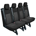 Ford Transit VIII od 2013 - Miarowe  pokrowce Samochodowe na 4-osobową kanapę (2+2) Double Cab