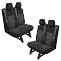Ford Transit VIII od 2013 - Miarowe  pokrowce Samochodowe na 4-osobową kanapę (2+2) Double Cab