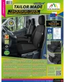 Ford Transit VIII od 2013 - Miarowe Pokrowce Samochodowe (fotel kierowcy + 2-osobowa kanapa)