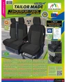 Ford Transit Custom od 06.2018 - Miarowe Pokrowce Samochodowe (fotel kierowcy + 2-osobowa kanapa)
