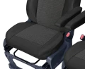 Ford Tourneo Custom do 06.2018 - Miarowe Pokrowce Samochodowe (fotel kierowcy + fotel pasażera) - fotel pasażera siedzisko