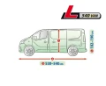Pokrowiec Plandeka na Samochód MOBILE GARAGE - rozmiar L540 VAN - wymiary plandeki
