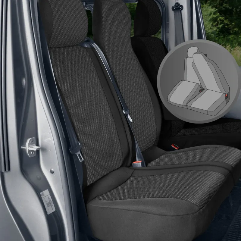 Fiat Talento - Miarowy Pokrowiec na 2-osobową kanapę DV2 (otwierane siedzisko, dzielone i składane oparcie)