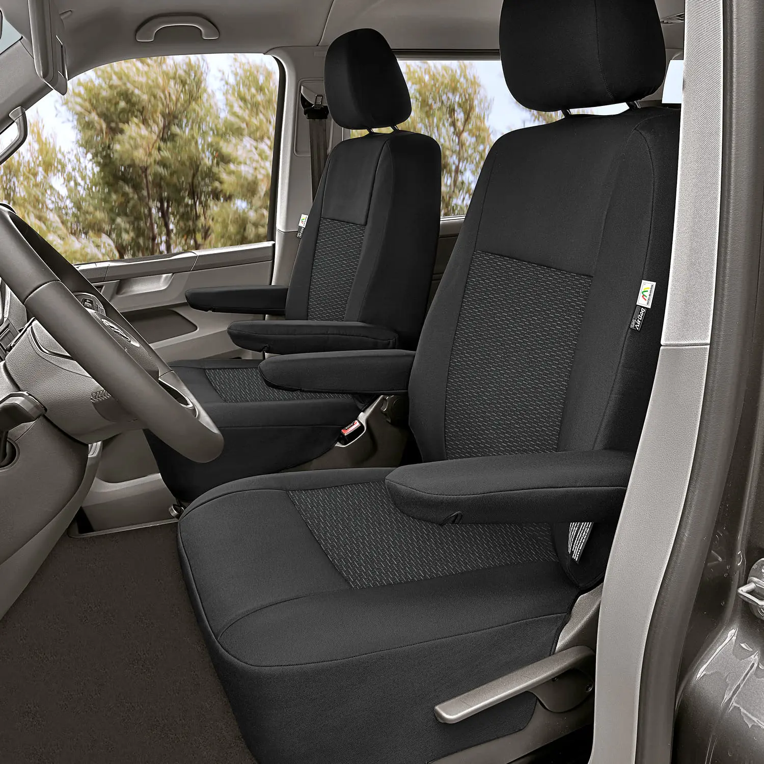 Volkswagen VW T5 - Miarowe Pokrowce Samochodowe na fotele 1+1