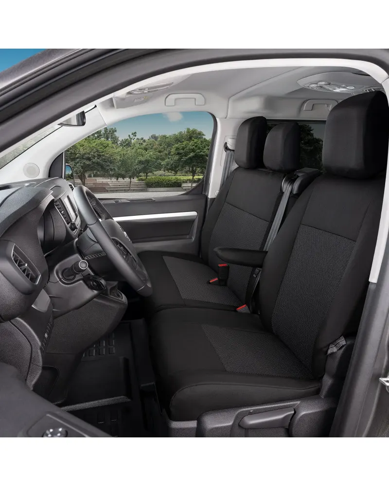 Fiat Scudo III od 2022 - Miarowe pokrowce na fotel kierowcy i podwójną kanapę (1+2)