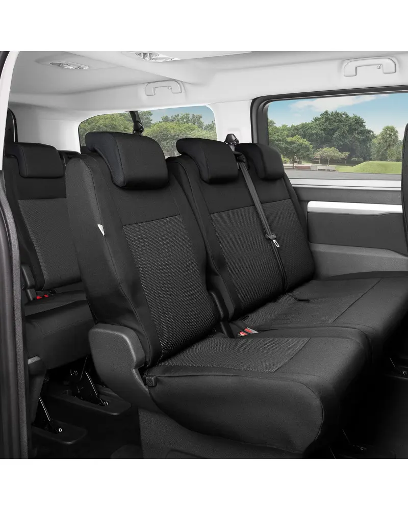 Fiat Scudo III od 2022 - Miarowe pokrowce na 3-osobową dzieloną kanapę 1+2