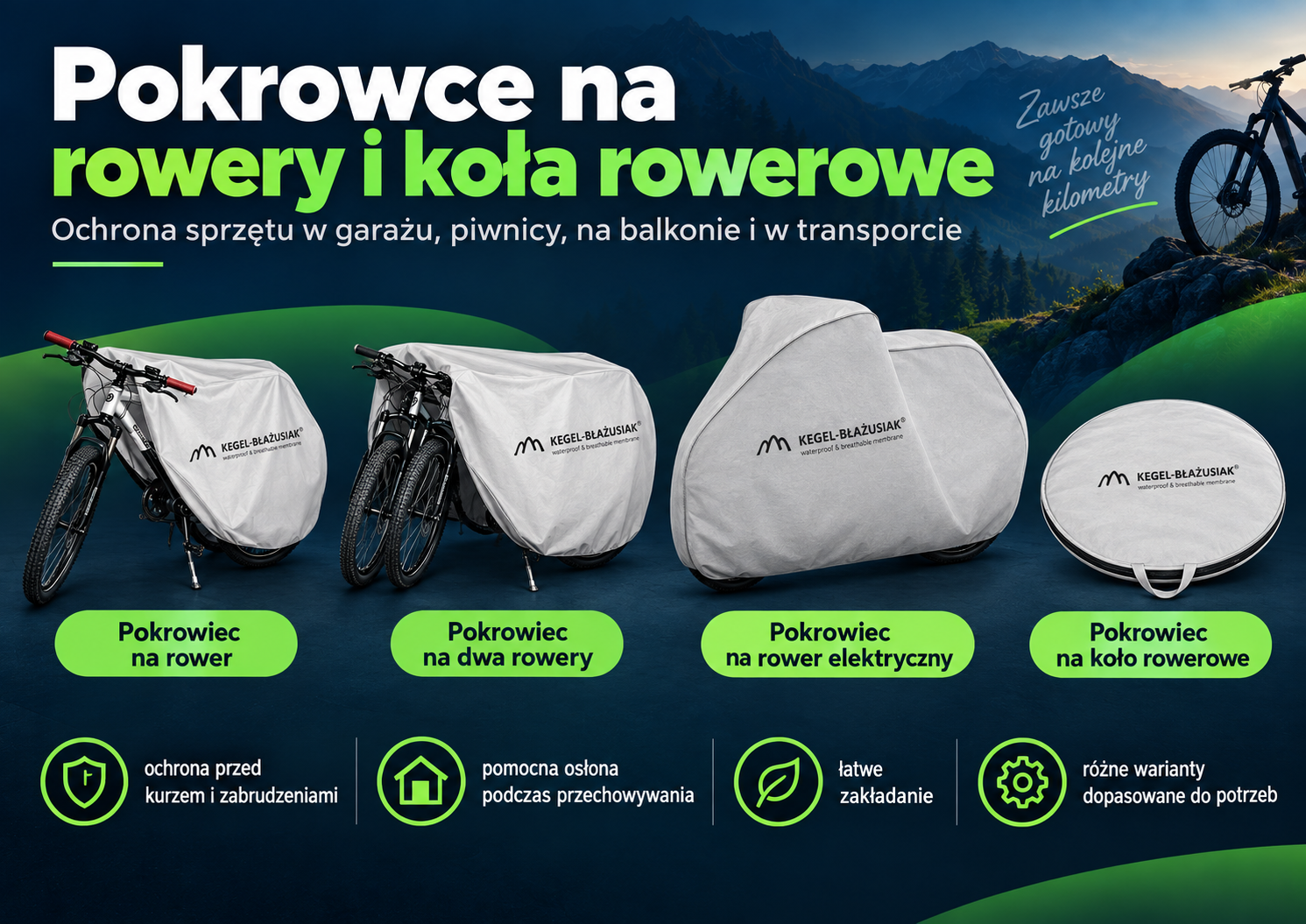 Pokrowce na rowery i koła rowerowe - ochrona roweru