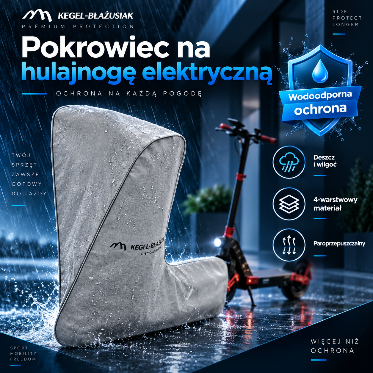 Wodoodporny pokrowiec na hulajnogę elektryczną